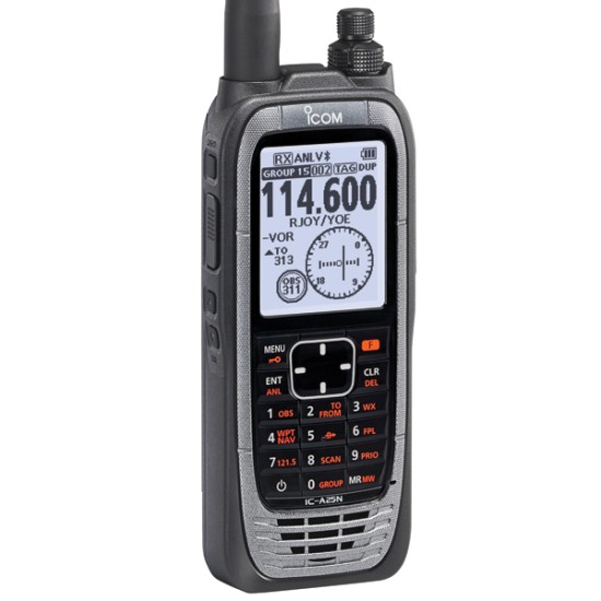 ICOM A25NE VHF AIR BAND NAV / COM / GPS RADIO WITH BLUETOOTH 