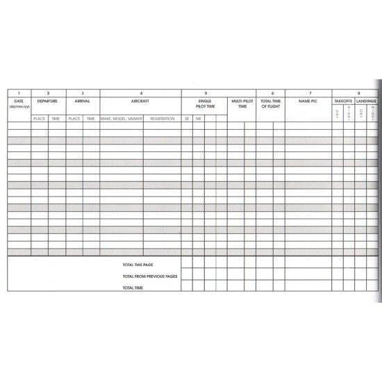 JEPPESEN PROFESSIONAL EUROPEAN LOGBOOK .050