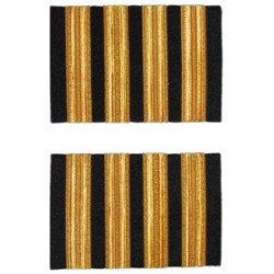 Eersteklas rang onderscheidingstekens captain - schouder strepen voor piloten, vier strepen, goud Eersteklas rang onderscheidingstekens captain - schouder strepen voor piloten, vier strepen, goud